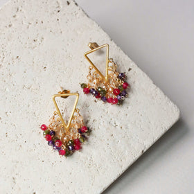 PARKEN JEWELRY Rainbow Fringe Earrings