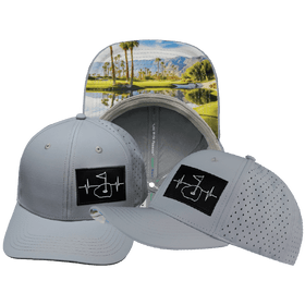 Golf Hat - Baseball Hat Fit - Gray Blue - Laser Mesh