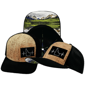 Idaho Hat - Baseball Hat Fit - Cork - Black - Laser Mesh