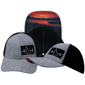 Idaho Hat - Low Profile - Ponytail - Heather Gray / Black - Laser Mesh