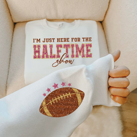 Glitter Superbowl Team Halftime Football Sweatshirt, Funny Game Day Shirt…