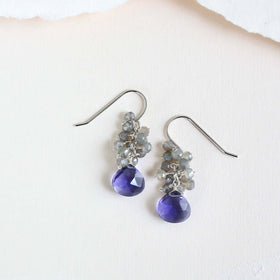 PARKEN JEWELRY Tanzanite Quartz Silver Drop Earrings