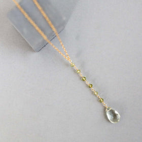 PARKEN JEWELRY Green Amethyst Yoga Pendant