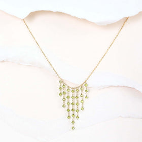 PARKEN JEWELRY Peridot Mini Fringe Necklace