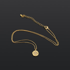 Mariam's Collection MAC084 North Star Coin Button Pendant Necklace