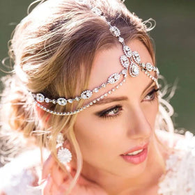 Mariam's Collection MAC188 Rhinestone Multi-Layered Drop Headband