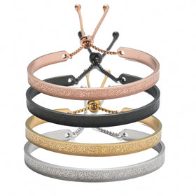 Double-sided engraved men's and women's non-fading titanium steel bracelet…