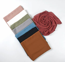 Mariam's Collection Pearl chiffon square hijab (MH028)