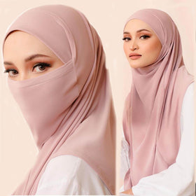 MH081 Dual Purpose Veil Bottom Hat Hijab