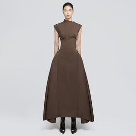 Minimalist Sleeveless Fitted Maxi Dress (MS382)
