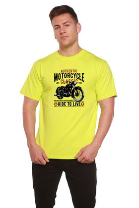 Motorcycle Classic Men's Bamboo Viscose/Organic Cotton Short Sleeve Graphic T-Shirt