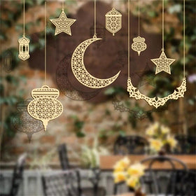 Mariam's Collection MR020 Wooden Ramadan & Eid Mubarak Decoration