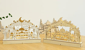 Mariam's Collection MR058 Wooden LED Atmosphere Decorative Moon Lamp