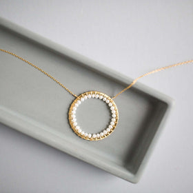 PARKEN JEWELRY Pearl Halo Necklace