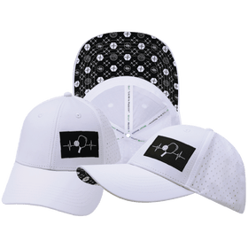 Pickleball Low Profile Hat — Ponytail / White