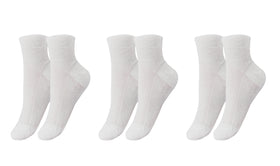 tittimitti® 100% Organic Mercerized Cotton "Filo di Scozia" Women's Socks. 3-Pack. Made in Italy.