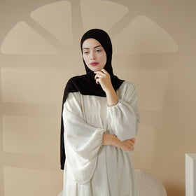 Solid Color Hijab With Basic Headscarf Cap (MH038)