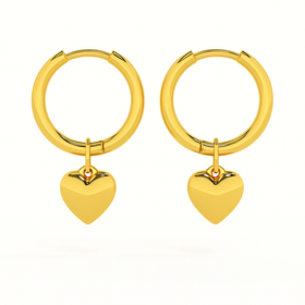 Small Heart Hoop Earrings