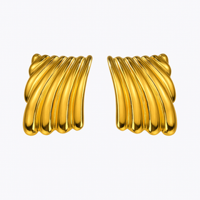 Wave Statement Earrings-Bold & Elegant