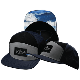 Surf Hat - Flat Bill - Navy / Gray / Black - Laser Mesh