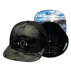 Tahoe Hat - Flat Bill - Green Camo / Black - Jersey Mesh