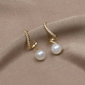 SORI STYLE Pearl Wave Earring