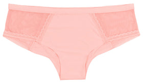 Love Libby Panties Pink Laser Cut Hipster With Mesh and Lace