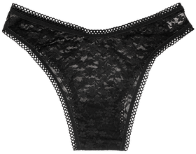 High Leg Daisy Lace Cheeky with Picot Trim - Last Chance