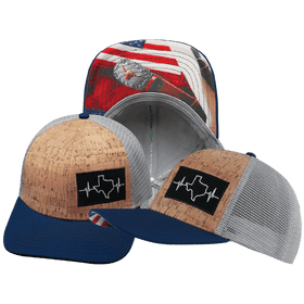 Texas Hat - Baseball Hat Fit - Cork - Navy / Gray - Trucker Mesh