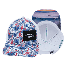 Virgin Islands Baseball Hat — Floral / White