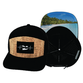 Virgin Islands Flat Bill Hat — Cork Black