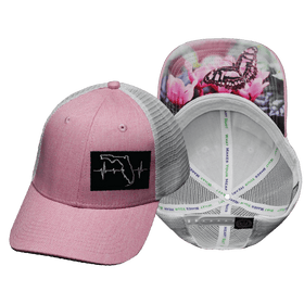 **YOUTH** Florida Hat - Low Profile - Pink / White - Trucker Mesh
