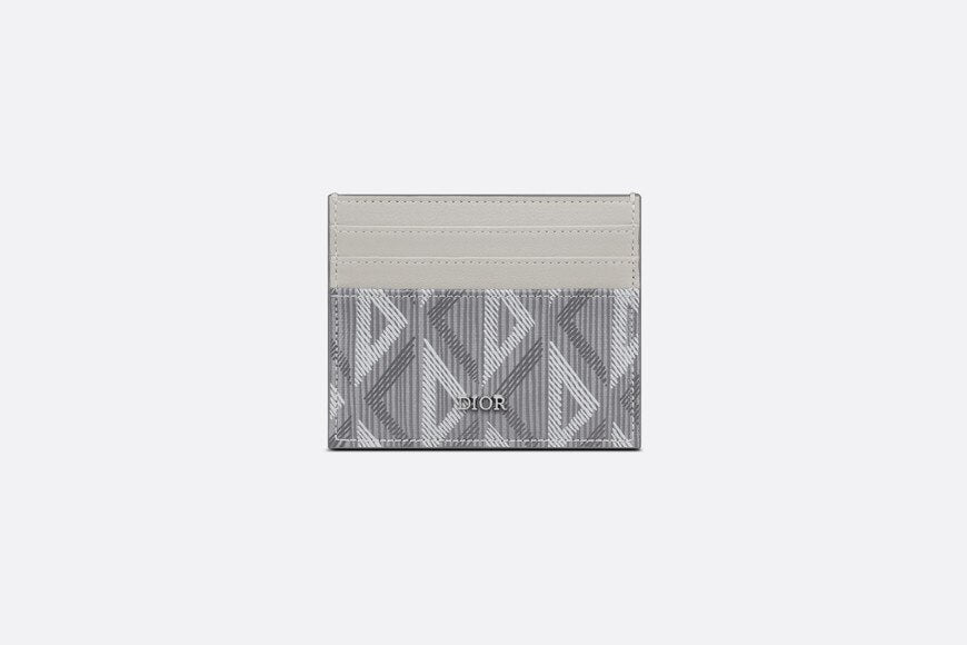 【無料郵送/関税込/正規品】 Dior CD Diamond Canvas Wallet Gre Dior Grey CD Diamond Coated Canvas Bifold Compact Wallet