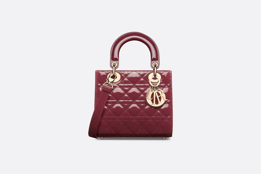 Small Lady Dior Bag Deep Fuchsia Patent Cannage Calfskin Curated Sense