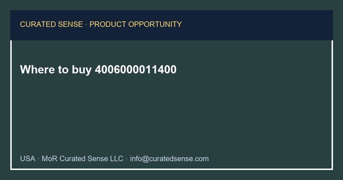 Where to buy 4006000011400 — Curated Sense