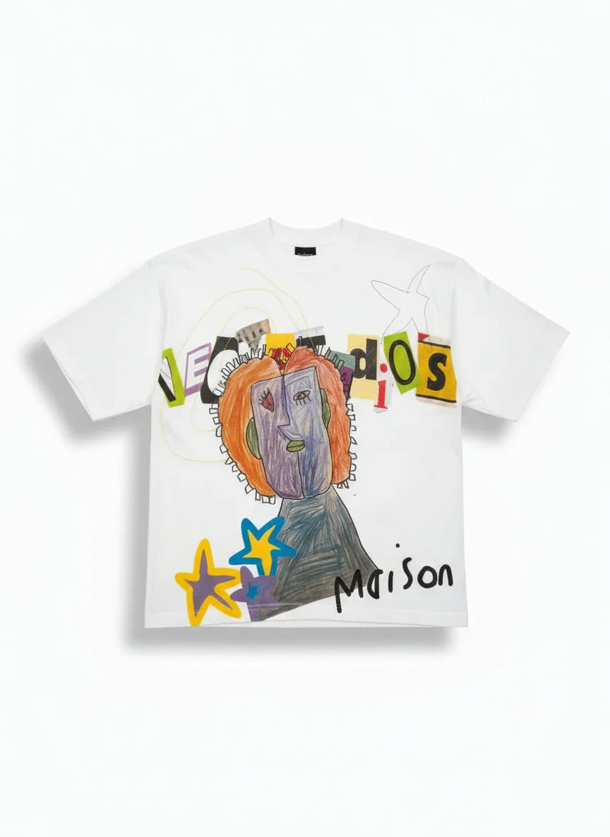 KEEMSTUDIOS Maison Tshirt close-up of fabric and print