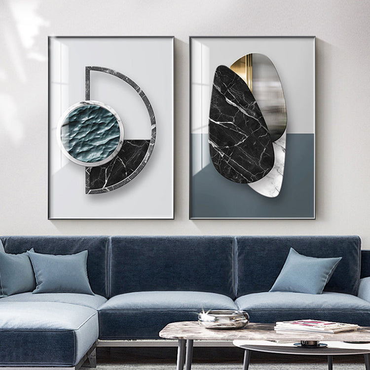 Abstract geometric canvas painting from the Perfecsy edit on Curated Sense