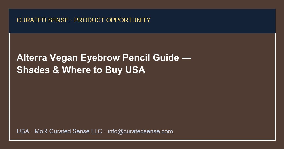 Alterra Vegan Eyebrow Pencil Guide — Curated Sense