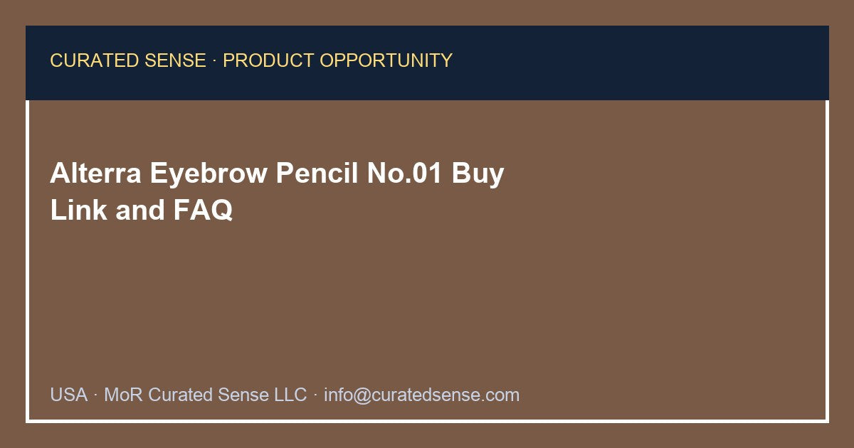 Alterra Eyebrow Pencil No.01 Light Brown — Curated Sense