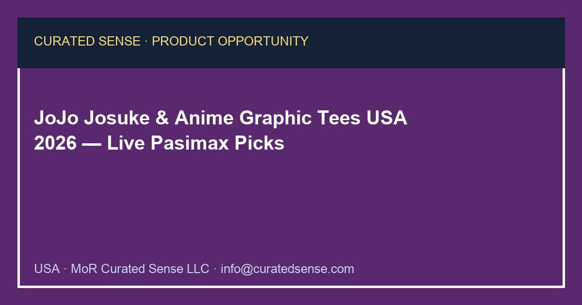 JoJo Josuke & Anime Graphic Tees USA — Curated Sense