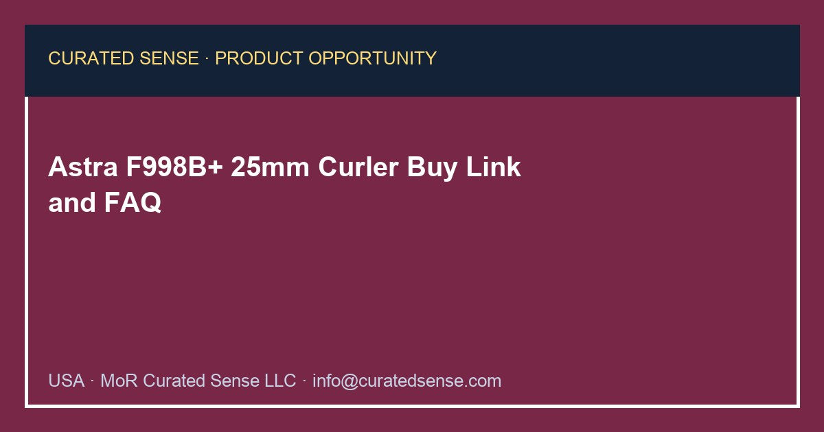 Astra Professional Hair Curler F998B+ 25mm — Curated Sense
