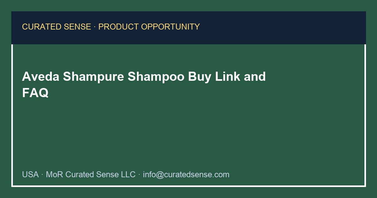 Aveda Shampure Nourishing Shampoo — Where to Buy — Curated Sense