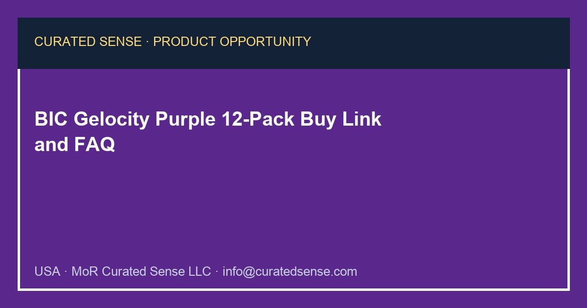 BIC Gelocity Quick Dry Ultra Purple — 12 Pack — Curated Sense