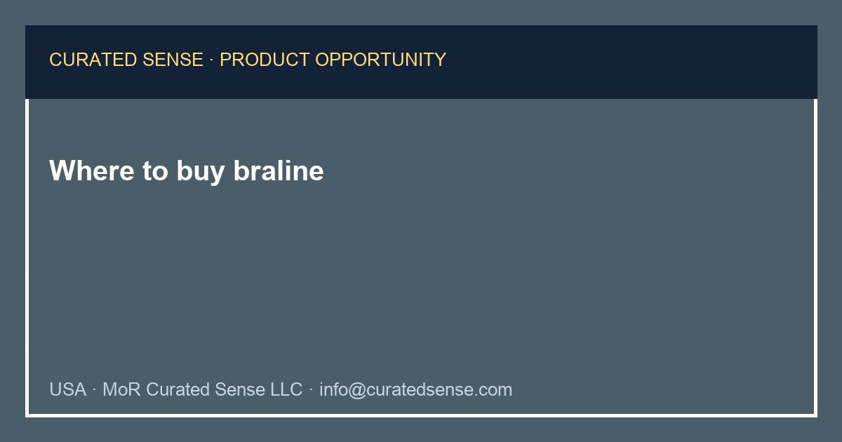Where to buy braline — Curated Sense