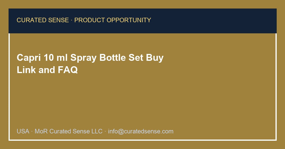 Capri 10 ml Spray Perfume Bottle Set — Curated Sense