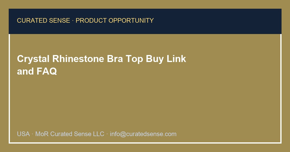 Crystal Rhinestone Bra Top — Where to Buy — Curated Sense