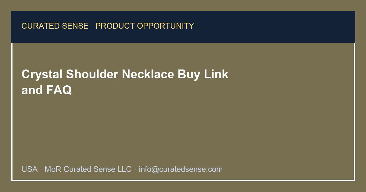 Elegant Crystal Shoulder Necklace — Where to Buy — Curated Sense