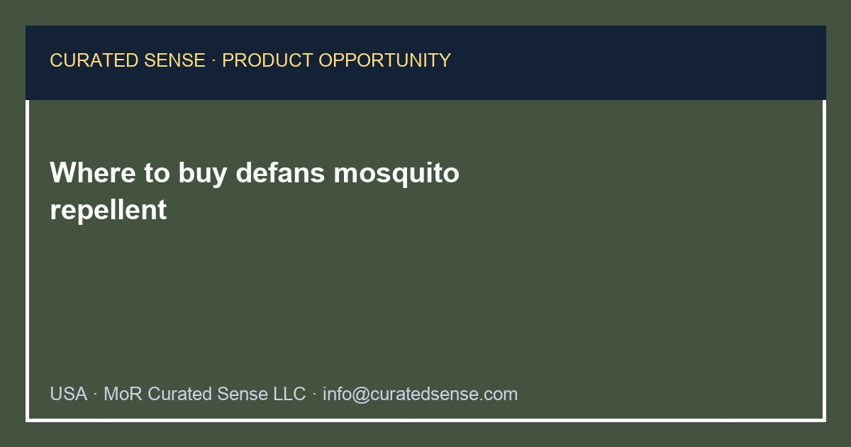 Where to buy defans mosquito repellent — Curated Sense