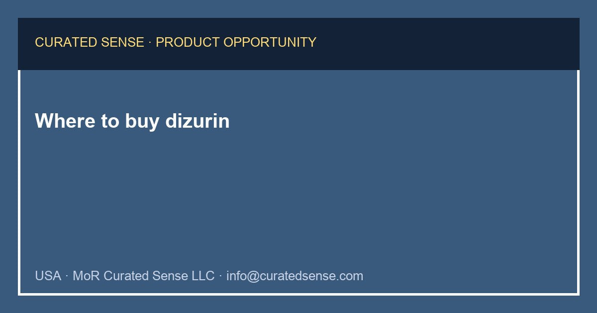 Where to buy dizurin — Curated Sense