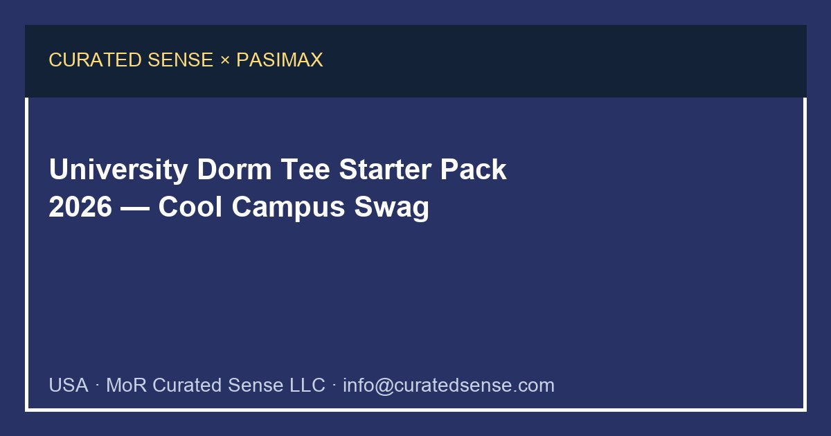 University dorm tee starter pack 2026